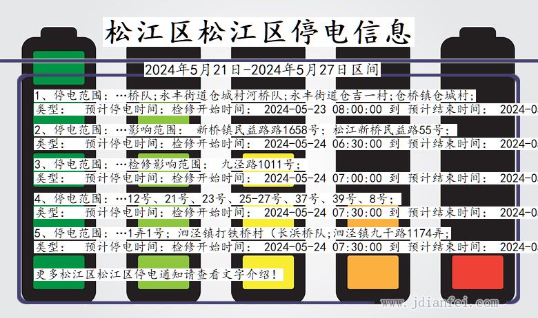 上海市松江区松江停电通知