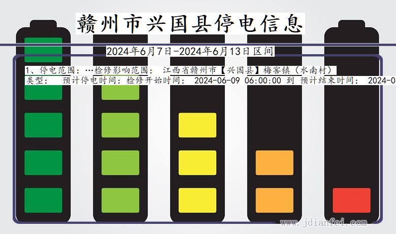 江西省赣州兴国停电通知