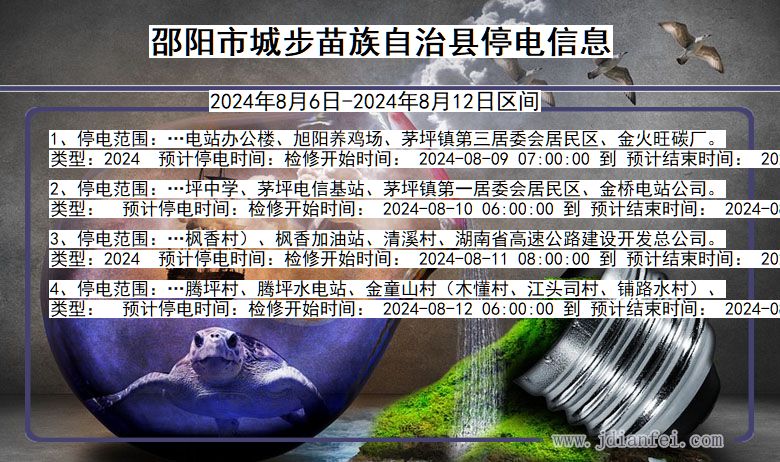 湖南省邵阳城步苗族自治停电通知