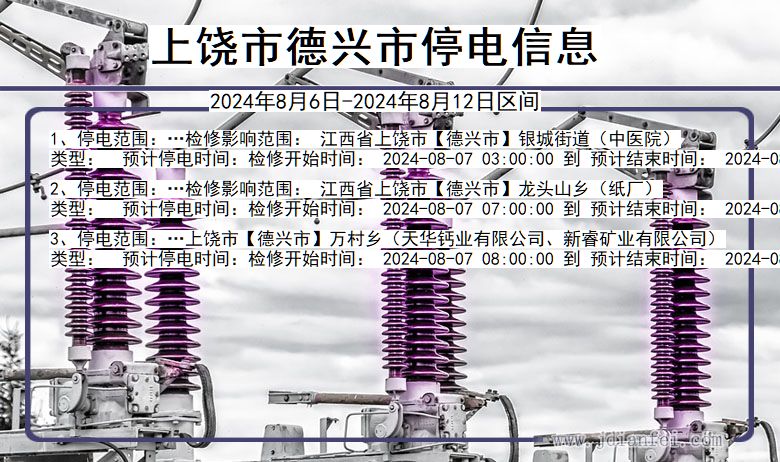 江西省上饶德兴停电通知