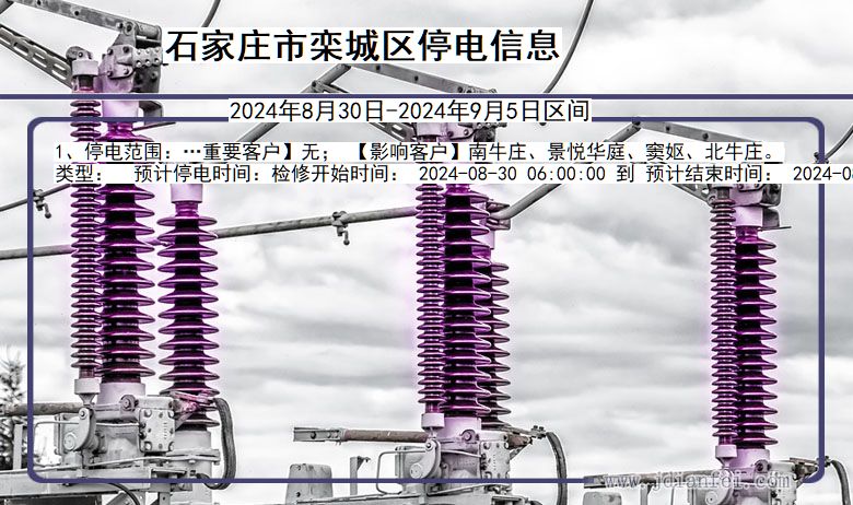 河北省石家庄栾城停电通知