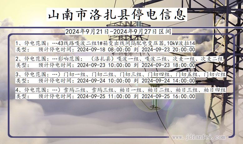 西藏自治区山南洛扎停电通知