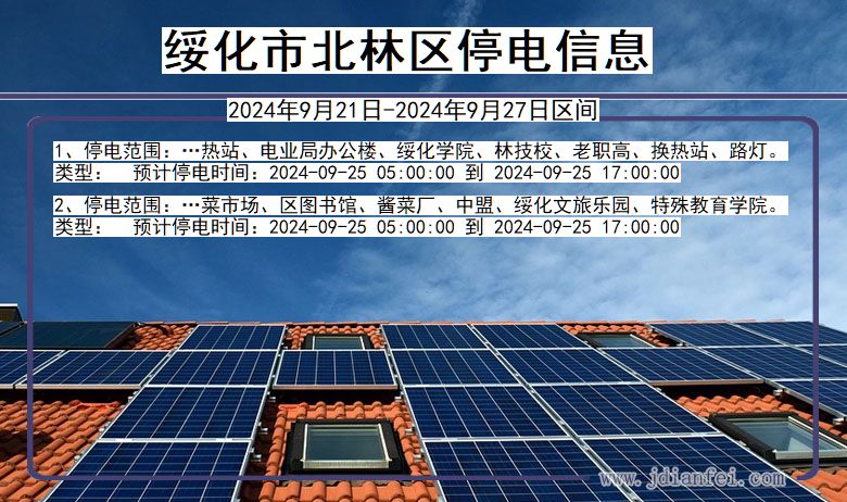 黑龙江省绥化北林停电通知