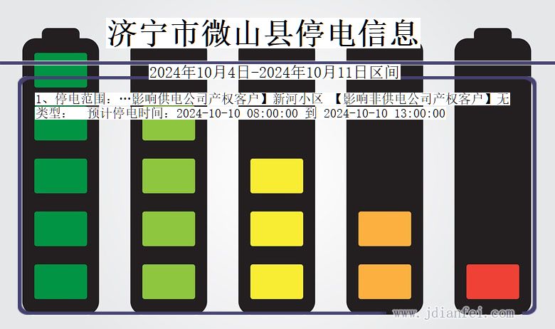 山东省济宁微山停电通知