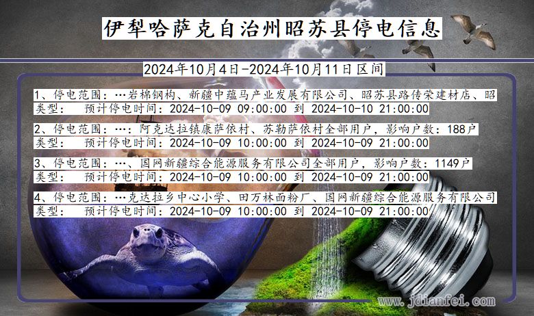 新疆维吾尔自治区伊犁哈萨克自治州昭苏停电通知