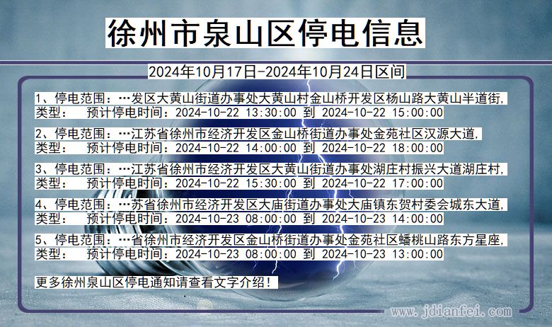 江苏省徐州泉山停电通知