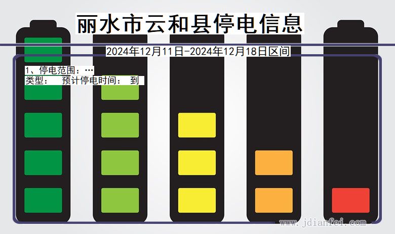 浙江省丽水云和停电通知