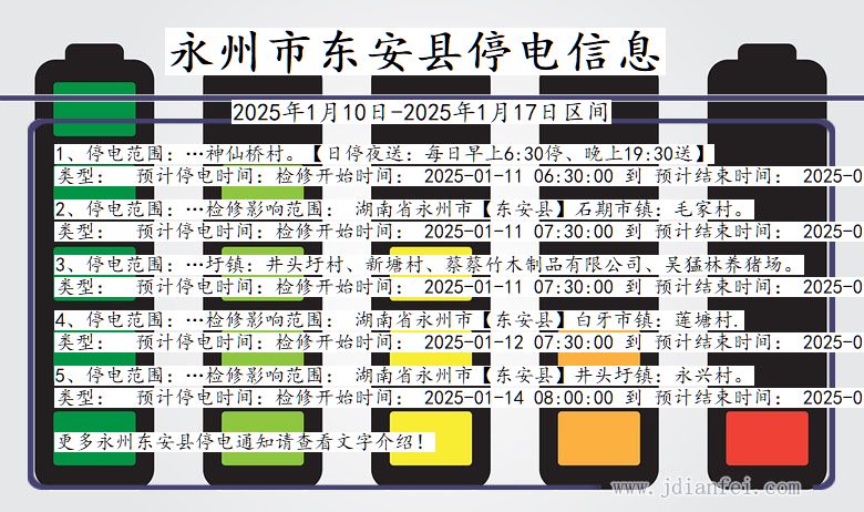 湖南省永州东安停电通知