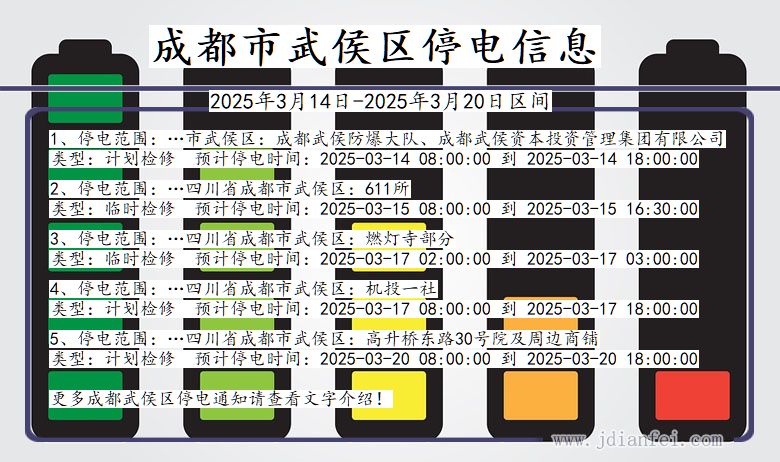 四川省成都武侯停电通知